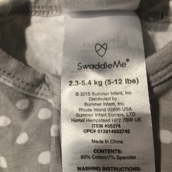 Swaddleme Zip Up Swaddle for 5-12 lbs (0-3 months) - Picture 2 of 8